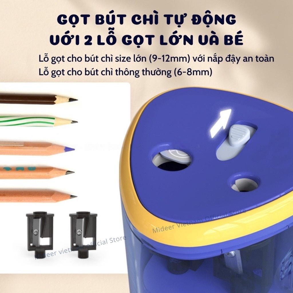 Bộ gọt bút Chì tự động kèm tẩy Cao Cấp Mideer Artist Electric Stationery dụng cụ học tập dễ thương Cho Bé