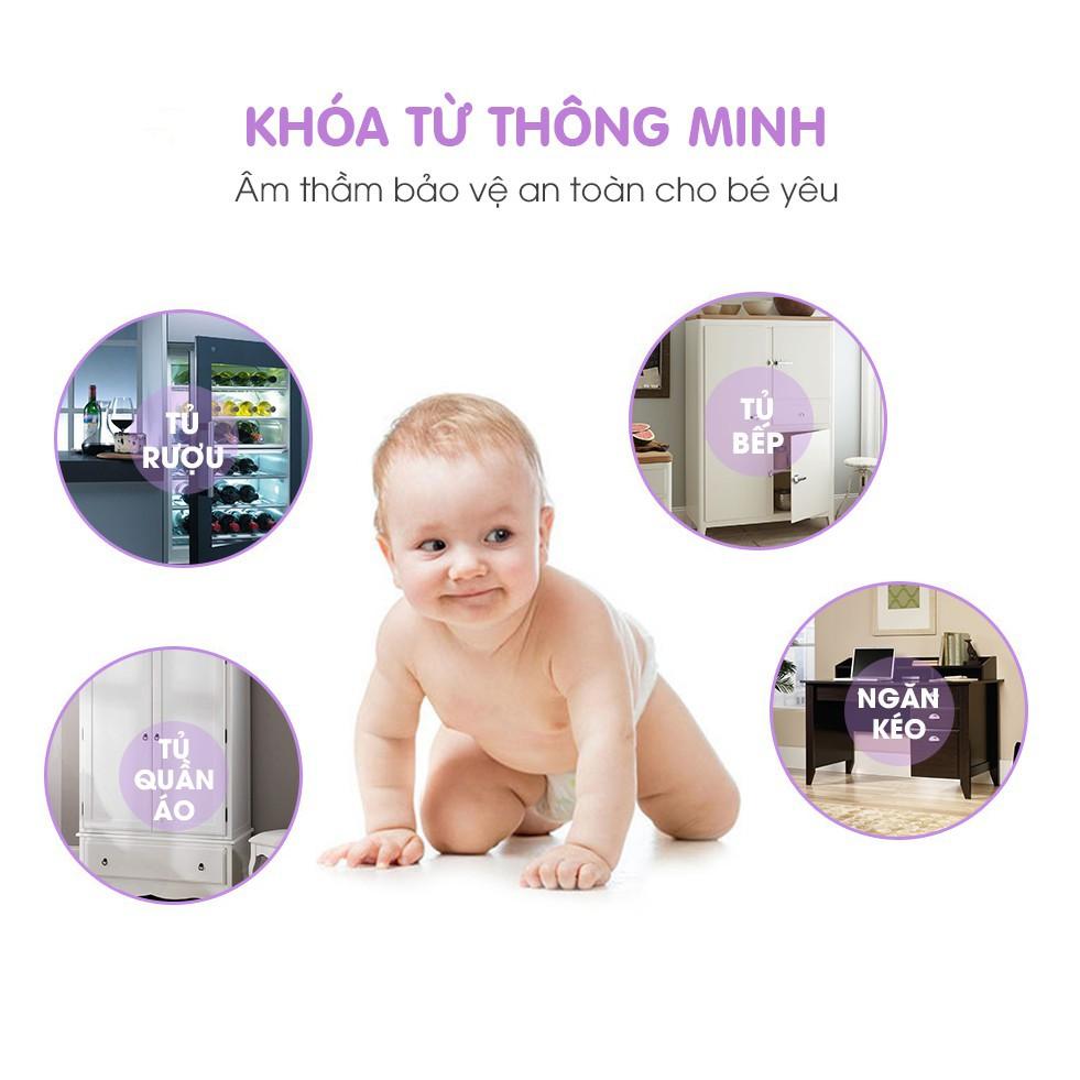 Khóa từ thông minh tủ quần áo, ngăn kéo an toàn cho bé -  Trẻ không còn nghịch ngợm mọi ngóc ngách trong nhà bạn - Gia d