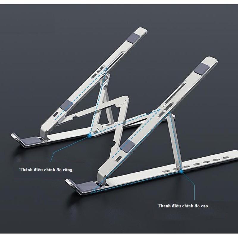 Giá đỡ laptop nhôm hỗ trợ tản nhiệt có thể gấp gọn chỉnh độ cao để laptop ipad macbook surface N3, D102, D103, G10