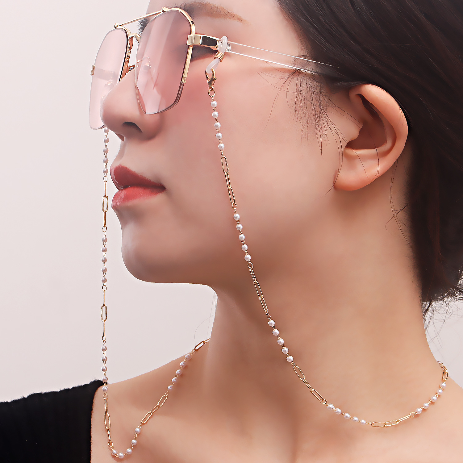 Dây kim loại đeo kính dây xích đeo gọng kính thời trang chain glassess