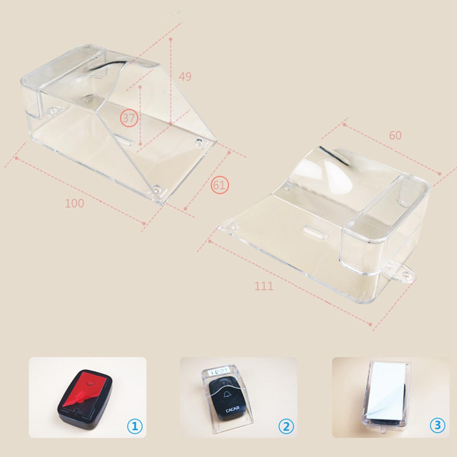 Cover Clear Waterproof Door Bell Chime Button Protective