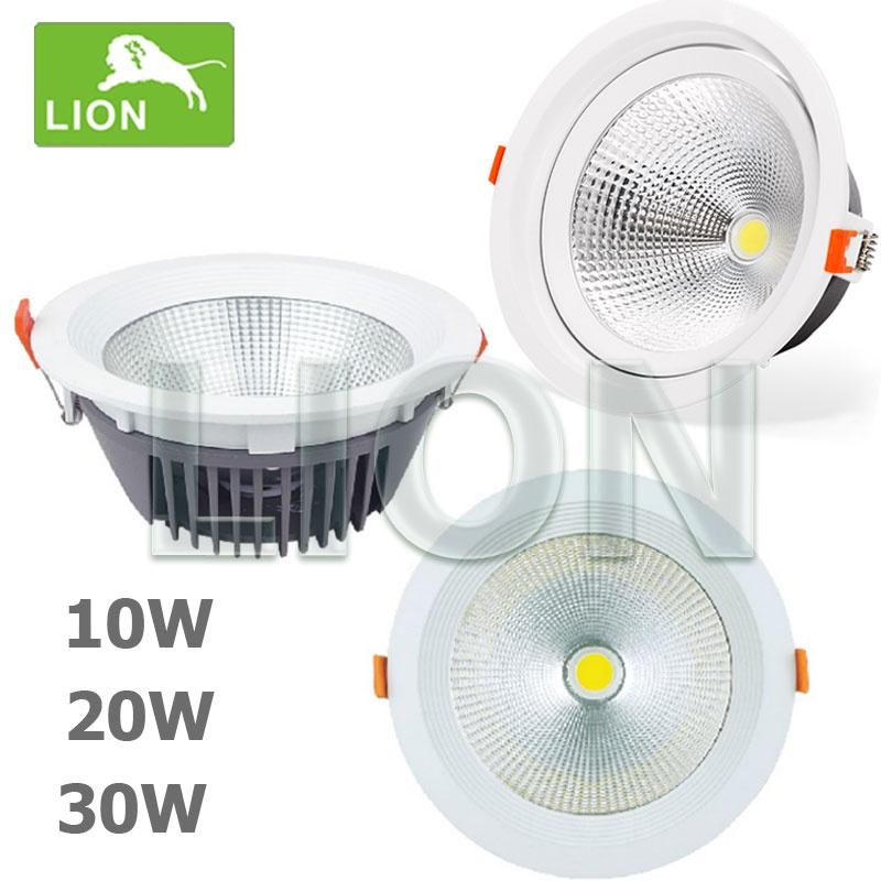 Đèn LED Âm Trần Rọi Tròn 10W/20W/30W - Đèn Spotlight Chip COB - Điều Chỉnh Góc Linh Hoạt - Tuổi Thọ Trên 60.000H