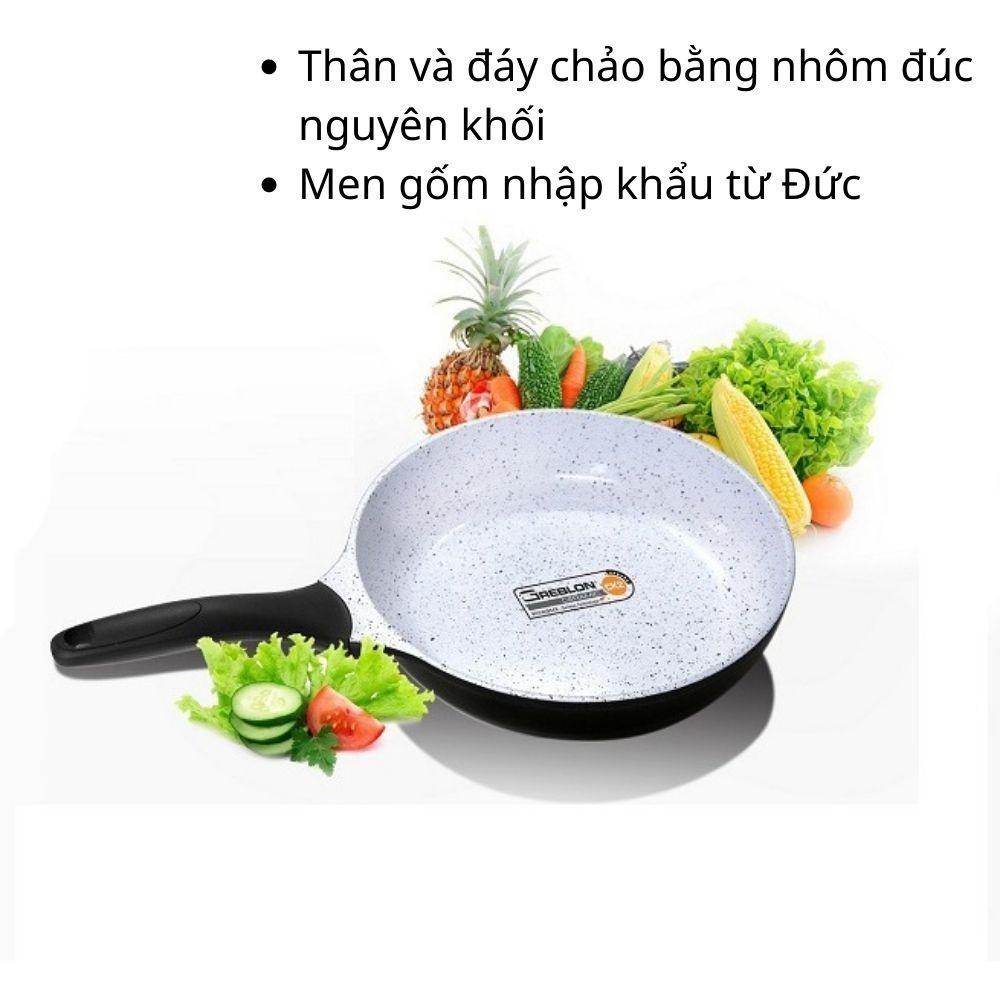 Chảo từ chống dính men gốm đáy phẳng Rapido công nghệ Đức