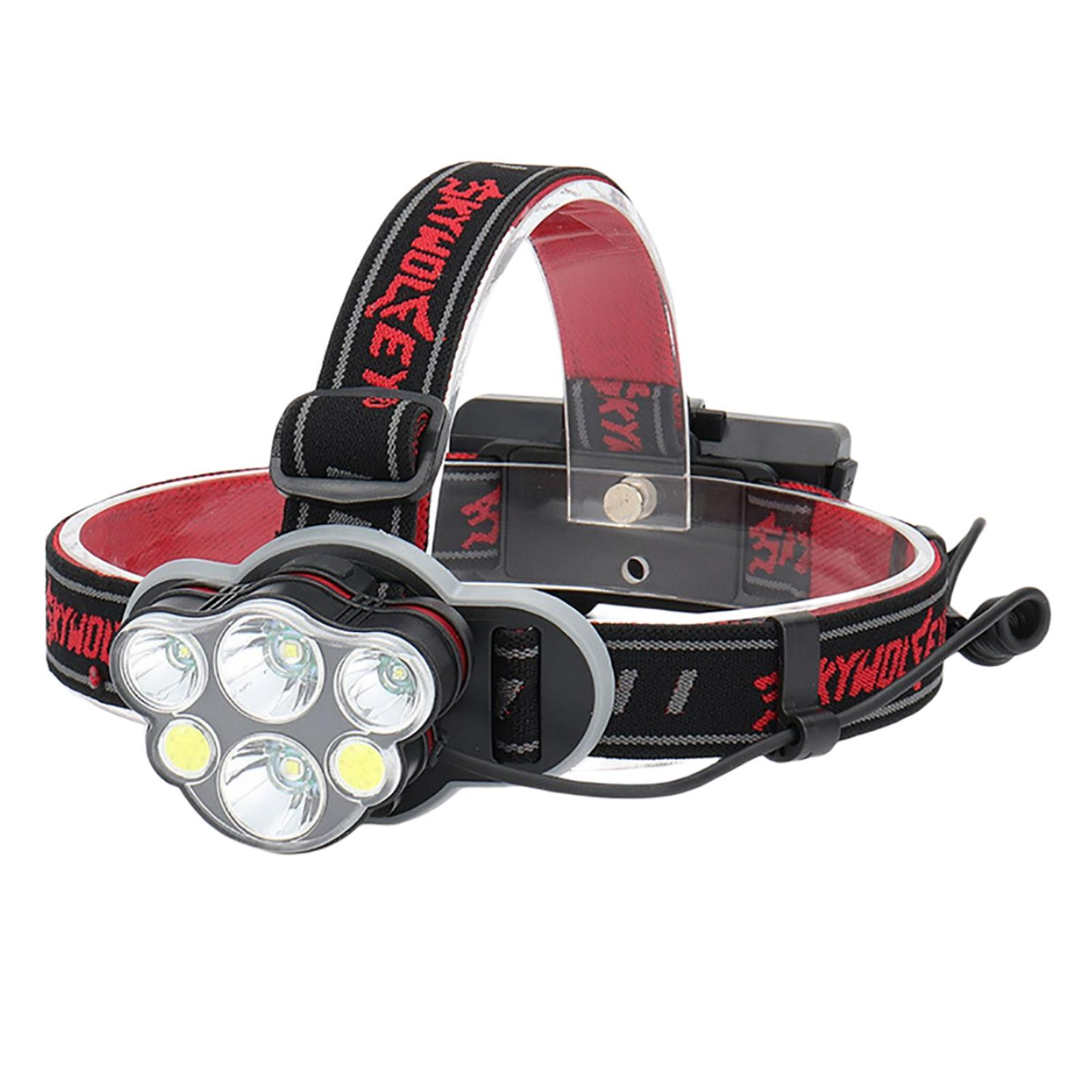 LED Head Light with Red Light Rechargeable LED Headlamp for Outdoor Camping Adults