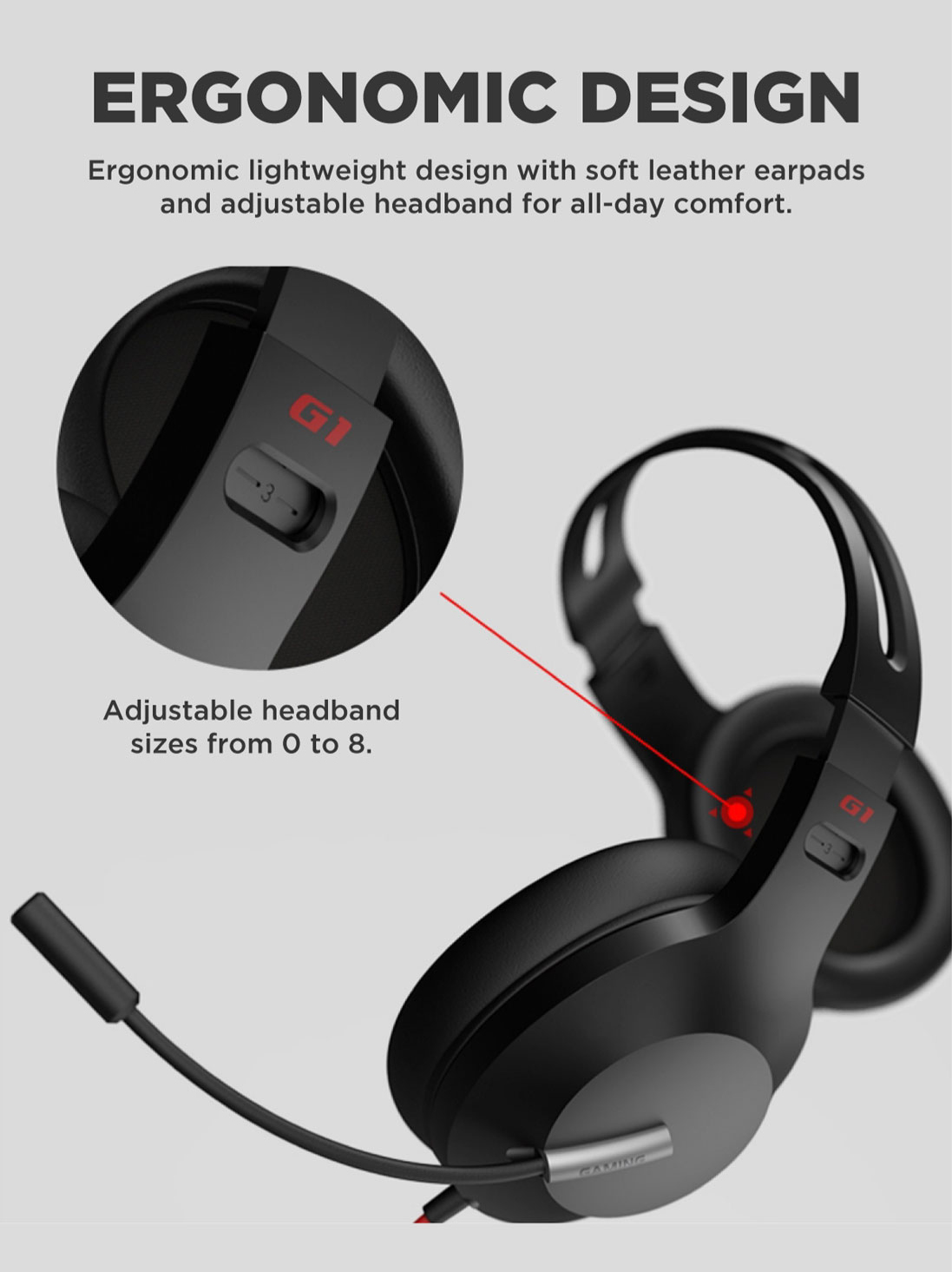 Tai nghe Gaming EDIFIER G1 SE Micro chống ồn uốn cong 360 độ - Cổng kết nối 3.5mm - Đệm tai êm ái - Điều khiển trên dây - Hàng chính hãng