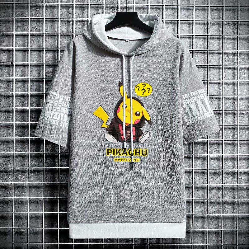 Áo Hoodie Ngắn Tay Form Rộng Phong Cách Hàn Quốc Dành Cho Nam