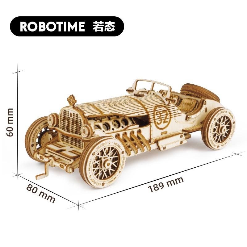 Đồ Chơi Mô Hình Gỗ 3D Lắp Ráp ROBOTIME Tàu Hơi Nước, Xe Đua, Xe Quân Dụng Chất Liệu Gỗ Cao Cấp An Toàn