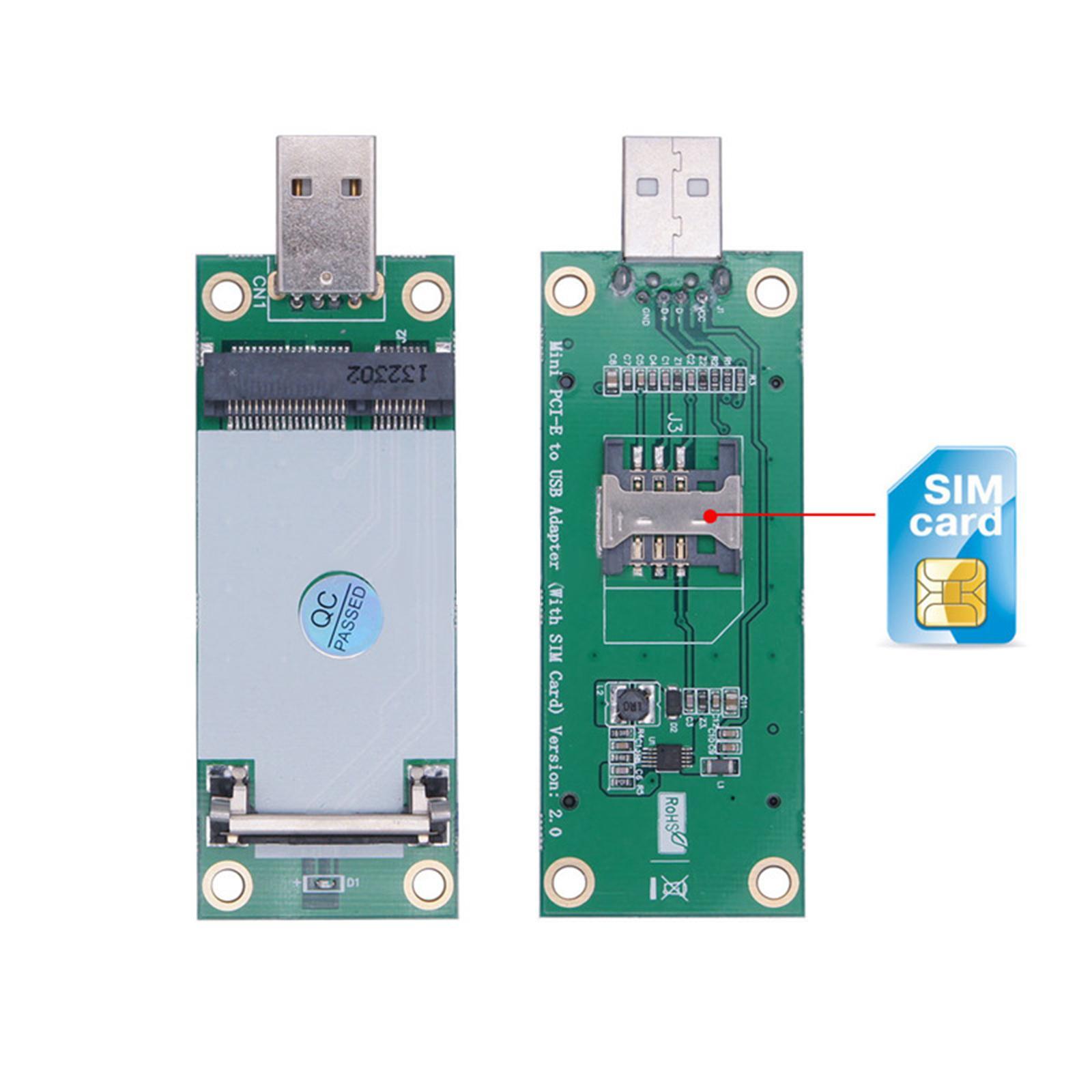 Industrial Mini -E to USB Adapter, Conversion Expansion Card Slot Riser Card Notebook Connector Converter