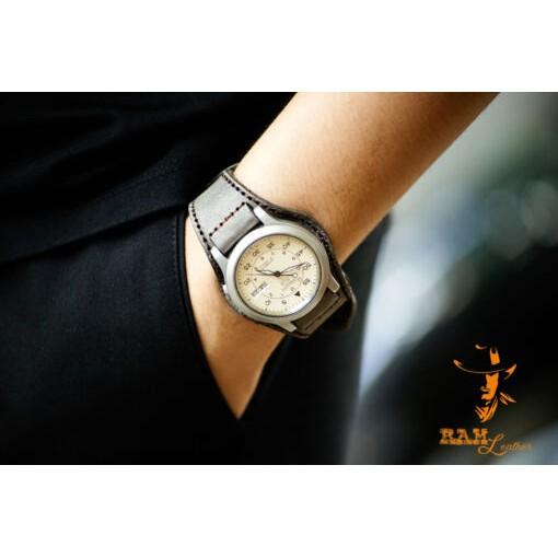 DÂY SEIKO5 37MM DA BÒ THẬT - SIZE 18 - CHÍNH HÃNG RAM LEATHER - P3