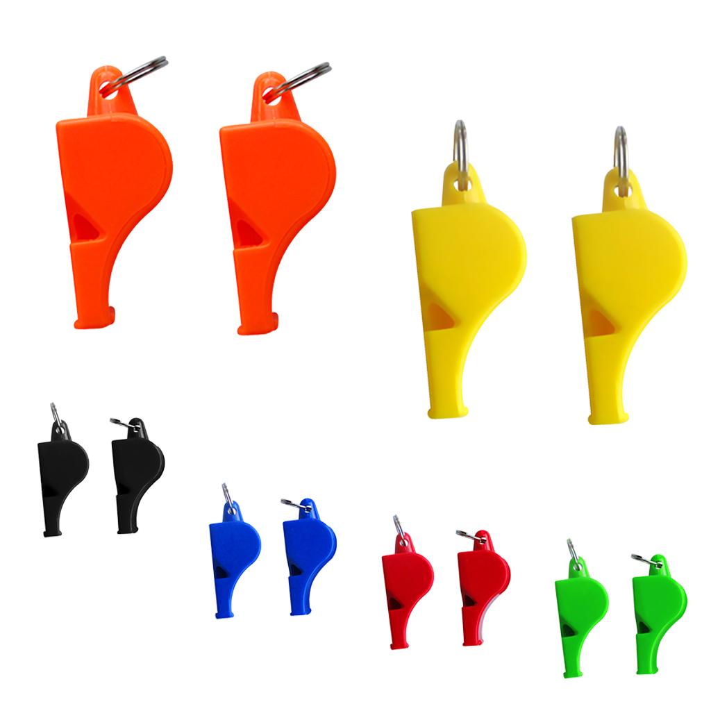 2 Pieces Safety Whistle Super Loud Sports Referee Whistle Emergency Survival Whistle for Outdoor Hiking Camping Fishing Travel