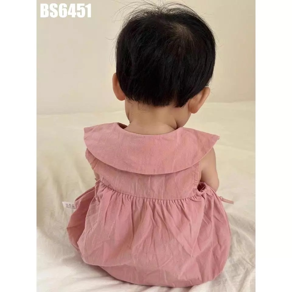 Body Cổ Bèo Tròn Đính Nơ Màu Hồng Cho Bé Gái Sơ Sinh 1 2 Tuổi Từ 5-13kg Dành Cho Bé Gái