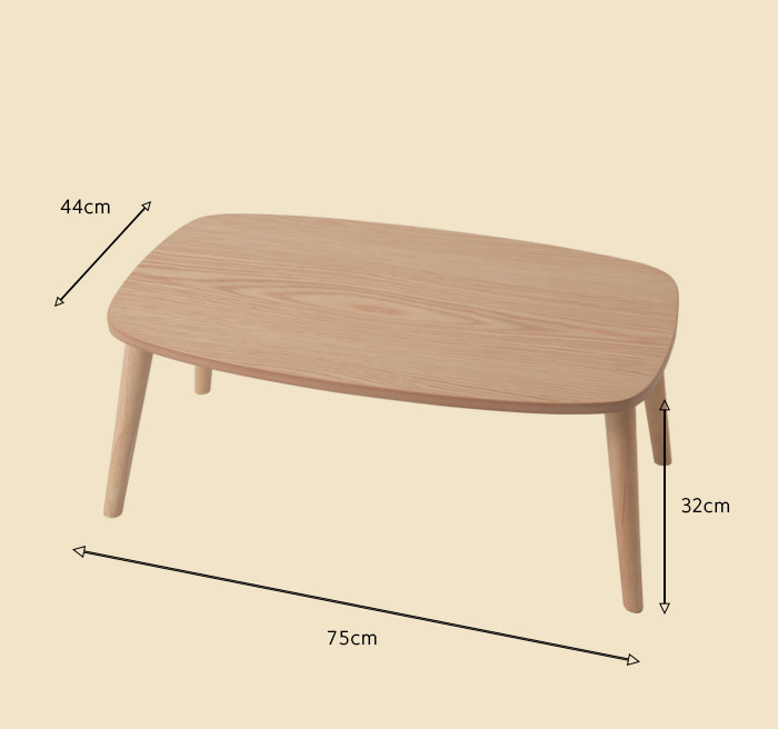 BÀN SOFA CHÂN GẤP HÀN QUỐC MÀU GỖ - TABLE B NATURAL 75x44
