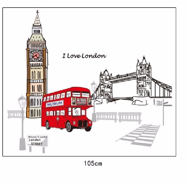 Decal dán tường xe buýt London