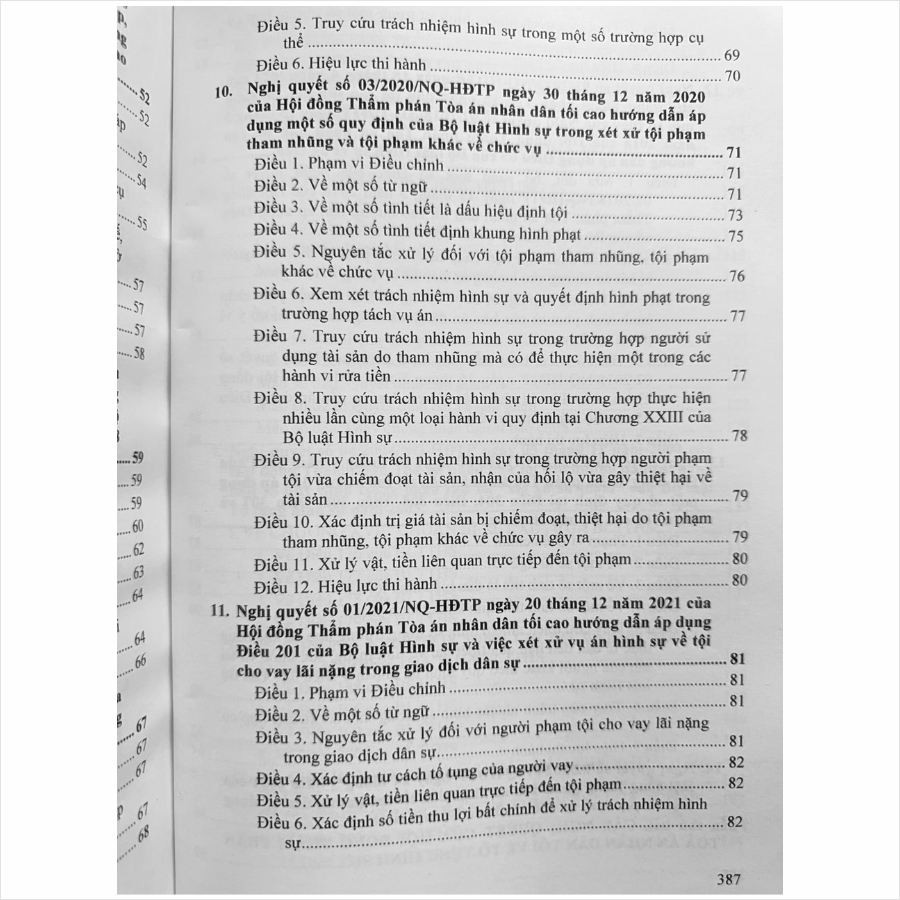 Sách Hệ Thống Các Nghị Quyết Của Hội Đồng Thẩm Phán Tòa Án Nhân Dân Tối Cao về Hình Sự, Tố Tụng Hình Sự (V2460T)