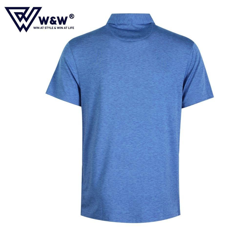 Áo Thun Polo Nam W&amp;W Dáng Regular Fit- Cổ Bẻ Đức Thiết Kế Ba Cúc Cài Ngắn Tay, Chất Liệu Thoáng Mát WPO75R