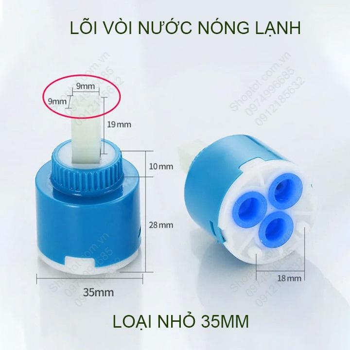 Lõi vòi nước nóng lạnh, dùng cho vòi chậu rửa lavabo, vòi chậu bếp, vòi sen tắm, loại D35mm hoặc D40mm tùy chọn