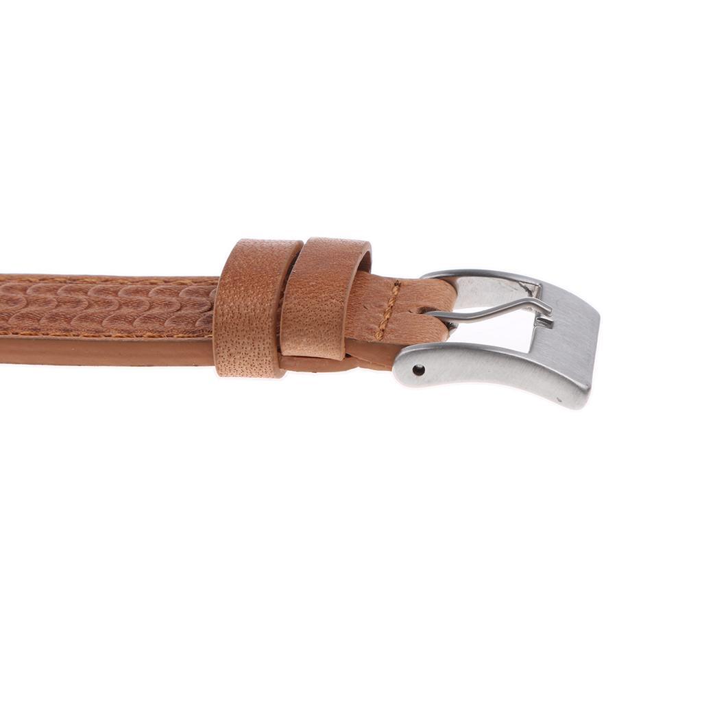 Leather Wrist  Strap Belt w/ Buckle for   Watch
