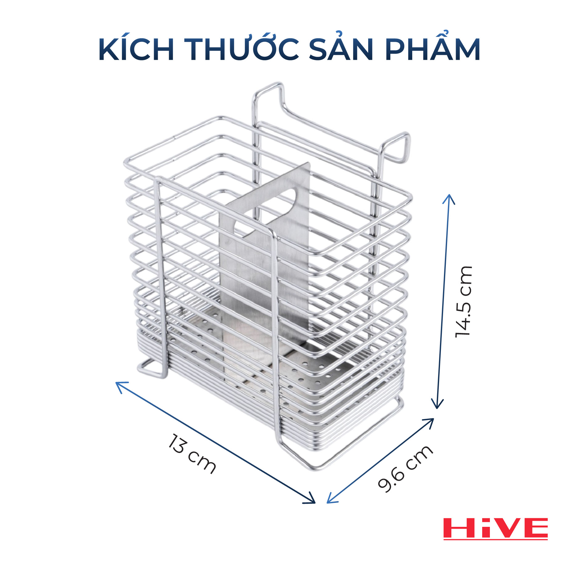 Hộp (ống) đựng đũa muỗng inox 304 HiVE DG-SJ
