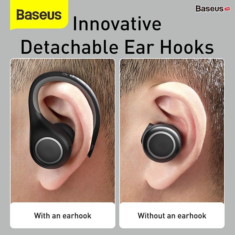 Tai nghe thể thao không dây Baseus Encok True Wireless Earphones W17 ( Bluetooth 5.0 , IP55 Waterproof, 5 - 30h sử dụng, Wireless Charging )HÀNG NHẬP KHẨU