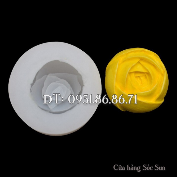 Khuôn silicon búp hoa hồng trà - Mã số 1493
