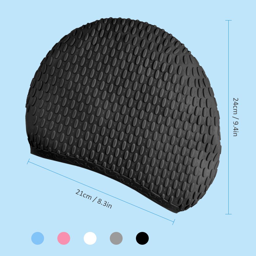 Mũ bơi Silicone Nam Nữ Thiết kế bề mặt chống trượt, dễ dàng tháo và giữ kính bơi của bạn chắc chắn.