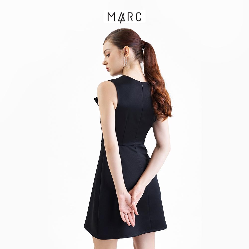 Đầm nữ MARC FASHION form A sát nách cổ tròn phối nơ FASH102022
