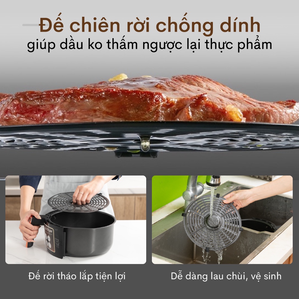 Nồi chiên không dầu 5 Lít nhập khẩu CN Nhật Bản FujiE AF4  - Hàng chính hãng