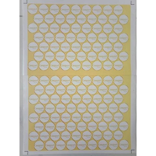 72 Sticker Thanh Tẩy Ceeport - Logo Halfcut tròn 3cm chống thấm bề mặt