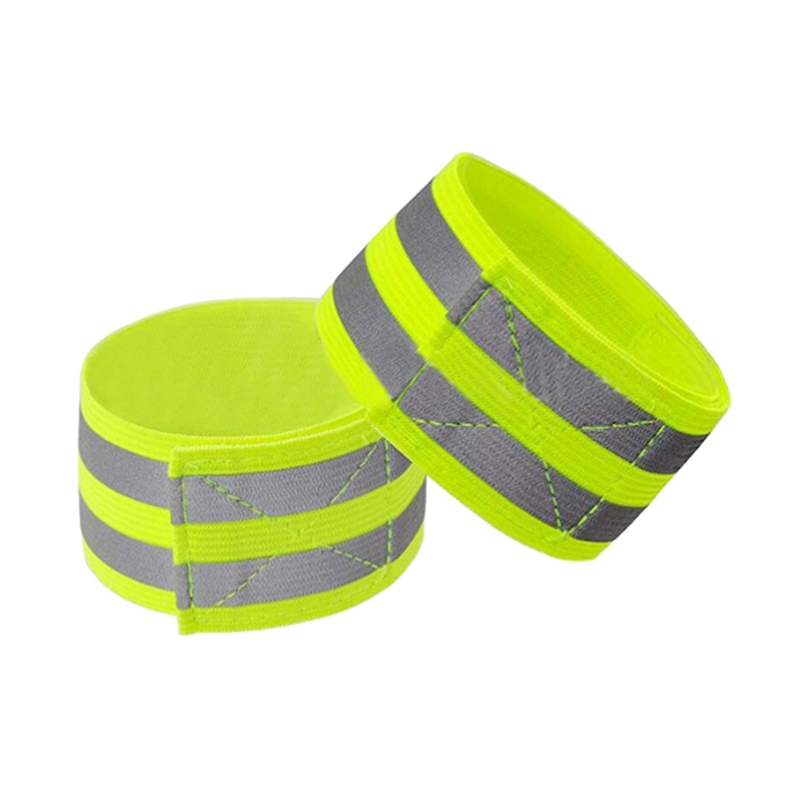 Reflective Bands Safety Reflector Straps Adjustable Elastic Reflective Arm Bands Reflectors Armband for Arm Ankle Wrist Leg