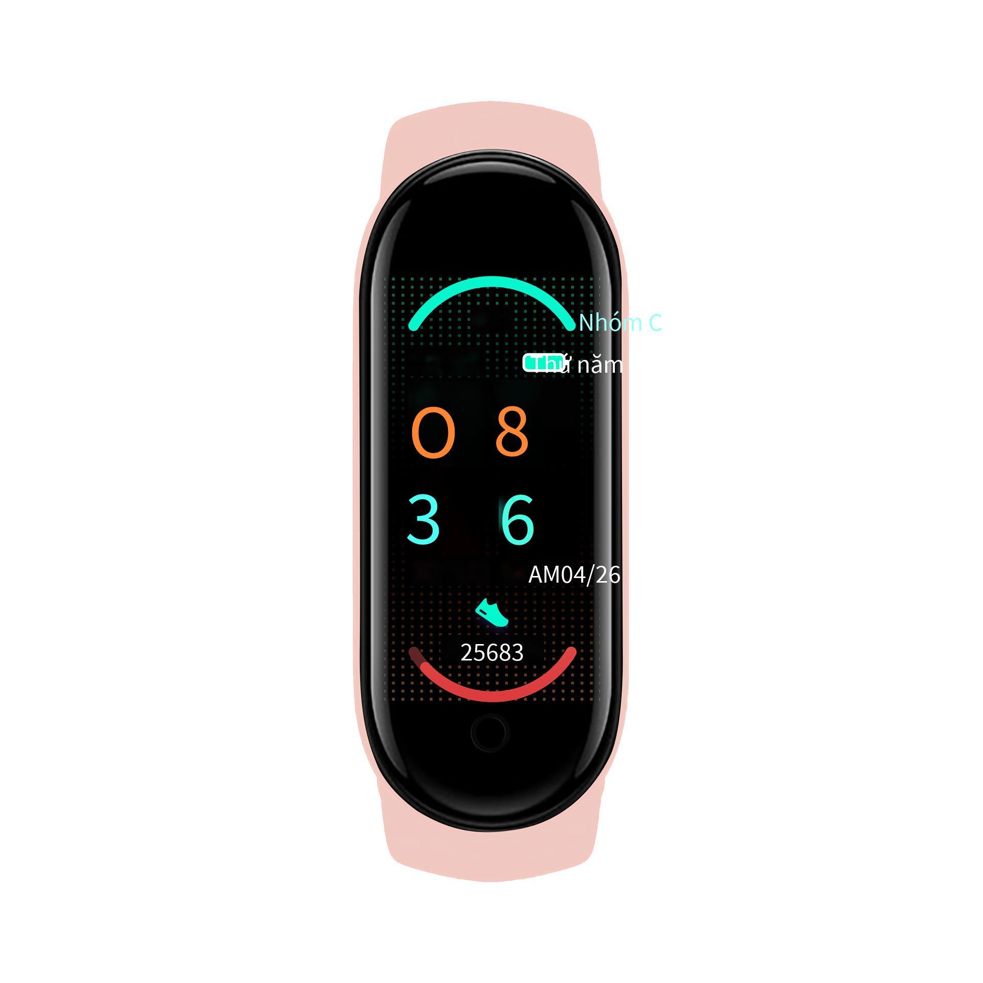 Phong cách mới nhất M6 hút từ vòng đeo tay thông minh màn hình màu Bluetooth nhịp tim huyết áp theo dõi giấc ngủ tùy chỉnh đồng hồ thông minh