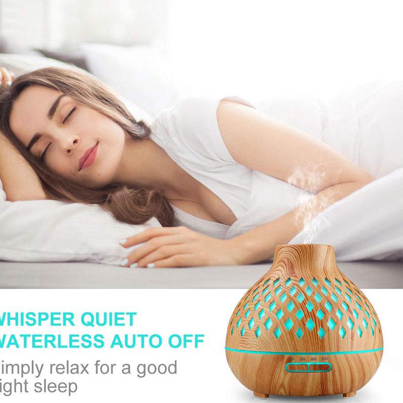 400Ml Xông Tinh Dầu Khuếch Tán Máy Phun Sương Tạo Độ Ẩm Nồi Cơm Điện Từ Điều Khiển Từ Xa Thơm Máy Khuếch Tán Tinh Dầu Siêu Âm Phun Sương Tạo