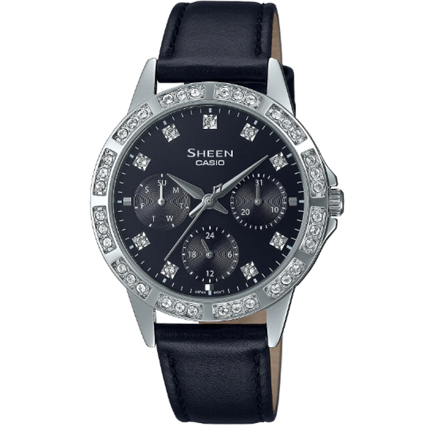Đồng Hồ Casio Nữ Sheen Dây Da SHE-3517L-1AUDF