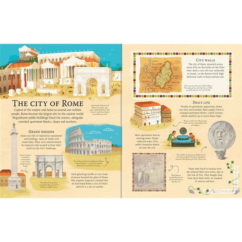 Usborne Ancient Romans Sticker Book (With Over 120 Stickers)