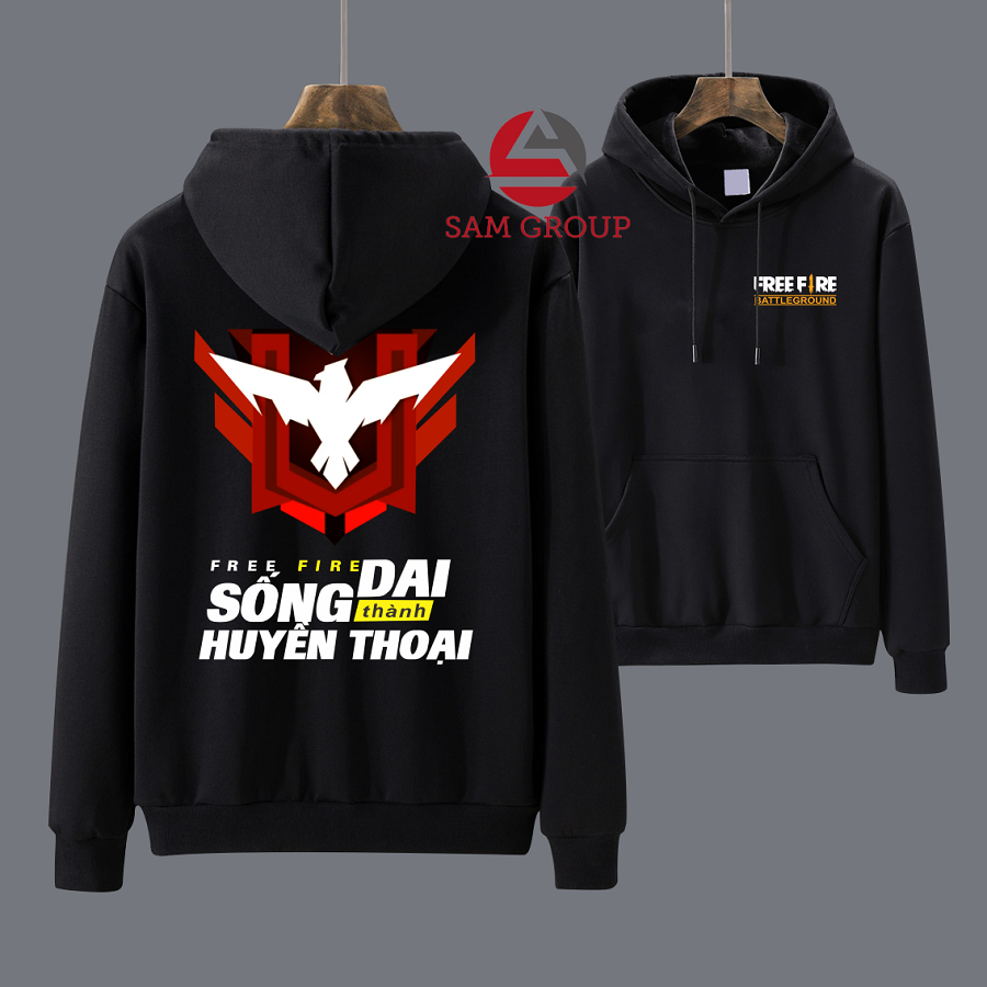 Áo Khoác Free Fire Màu Đen Rank Huyền Thoại Cực Chất