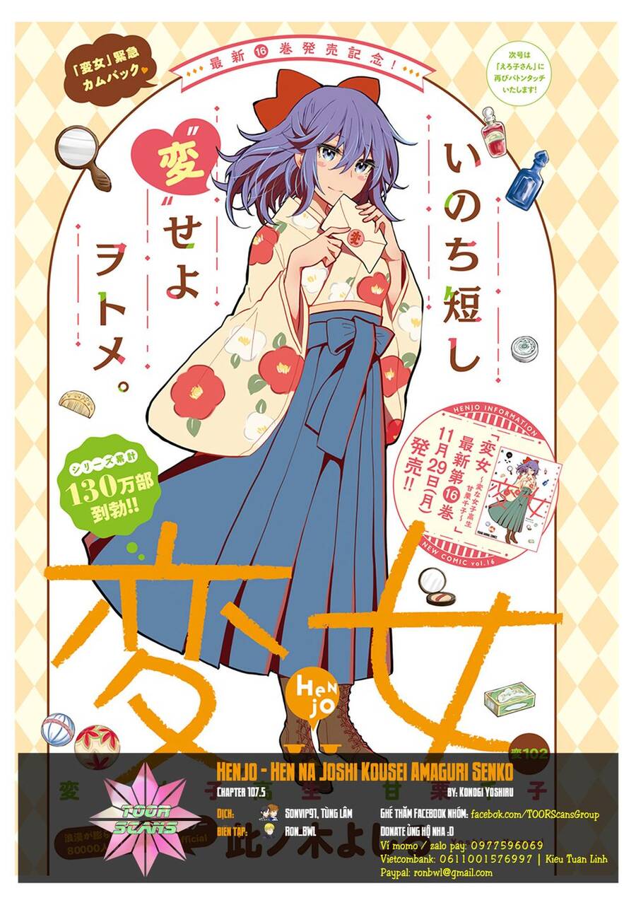 Henjo - Hen Na Joshi Kousei Amaguri Chiko Chapter 107.5 - Trang 20