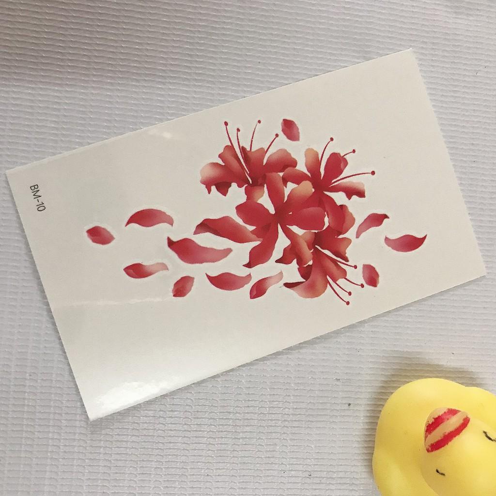 COMBO 5 TẤM HÌNH XĂM DÁN 10X6CM HOA BỈ NGẠN NGUYỆN THỀ - CHỌN MẪU TÙY THÍCH