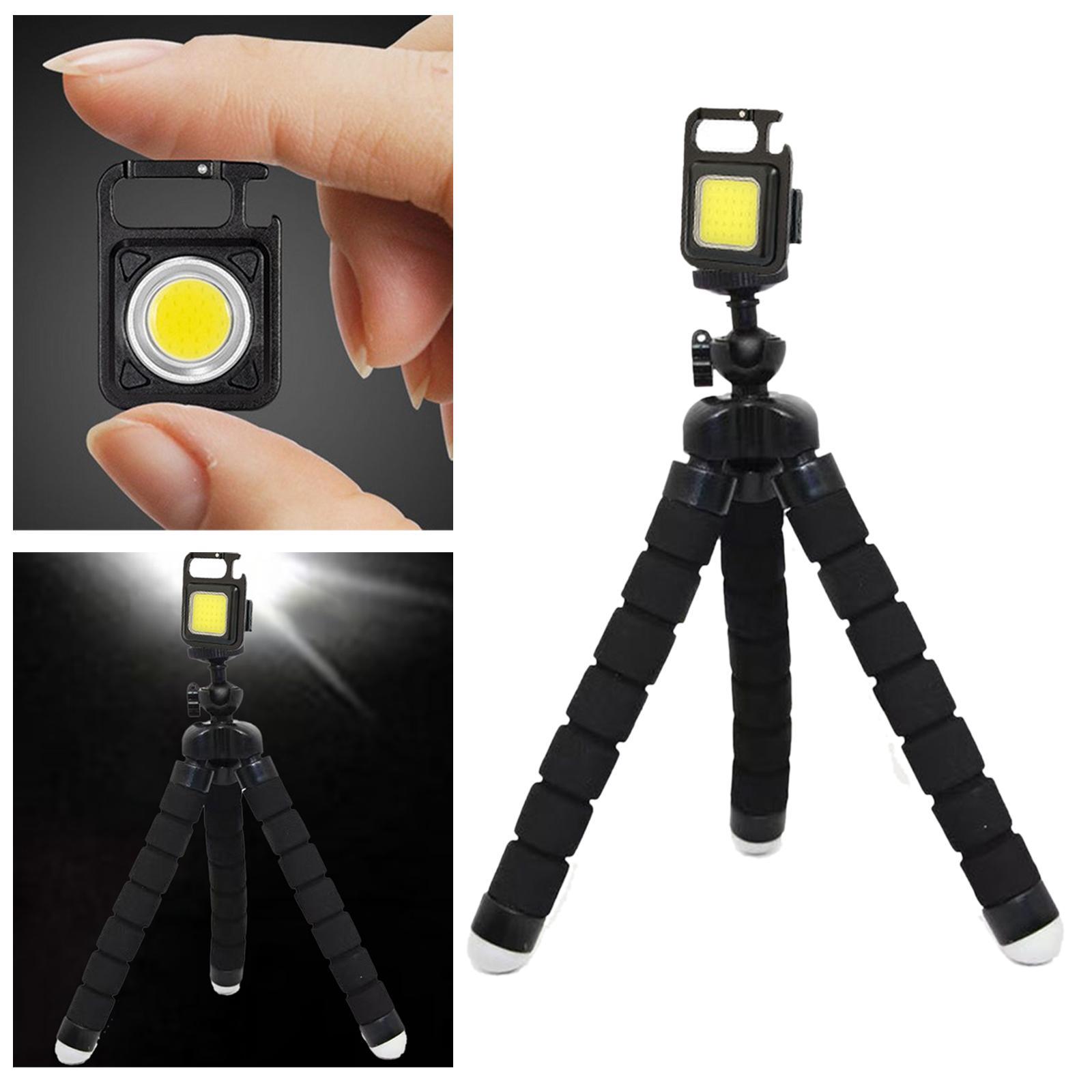 COB Keychain Flashlight  Pocket USB Rechargeable for Climbing Walking