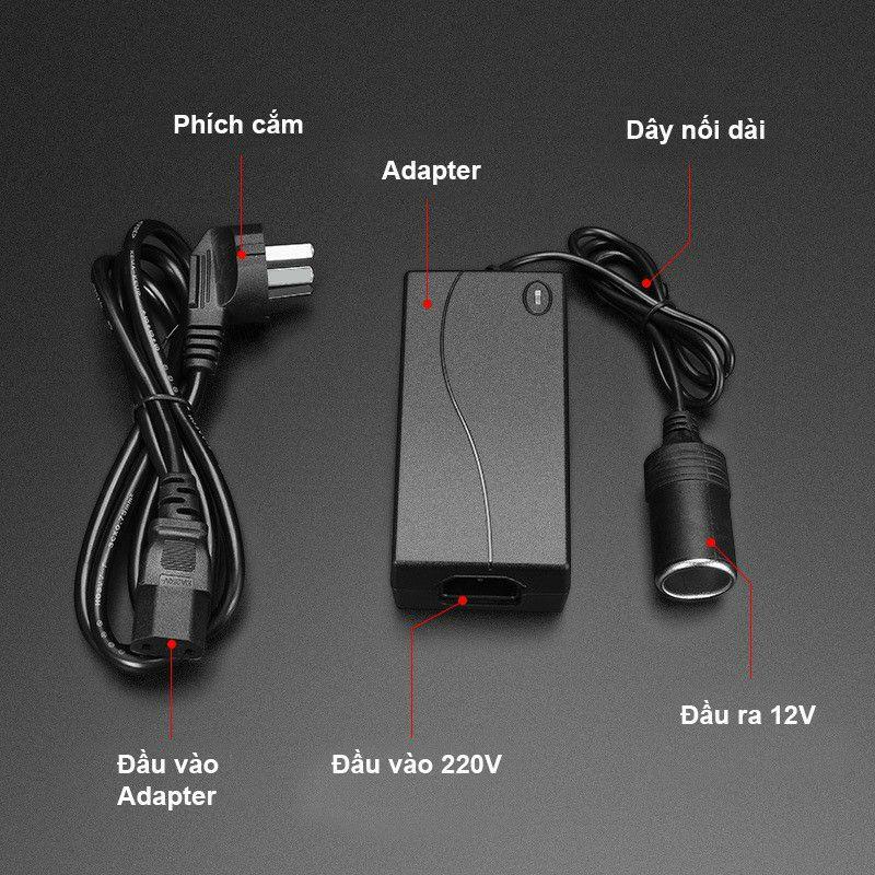 Bộ Chuyển Đổi Nguồn Gia Đình 220V Sang 12V Thành Nguồn Tẩu Ô Tô