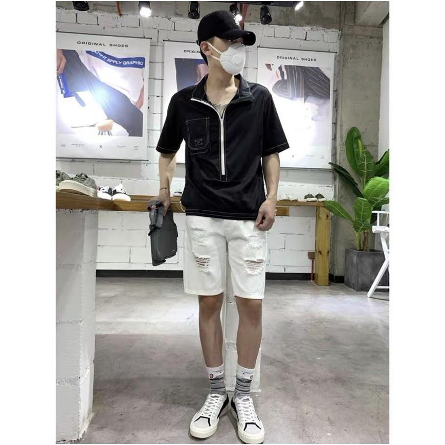 Quần Short Jean Nam Ngắn , Quần Bò Lửng Nam Co Giãn Siêu Chất OBOK Fashion QSN45