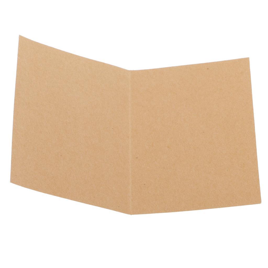 50pcs Kraft  and Thanks Cards with Envelopes for Wedding Party