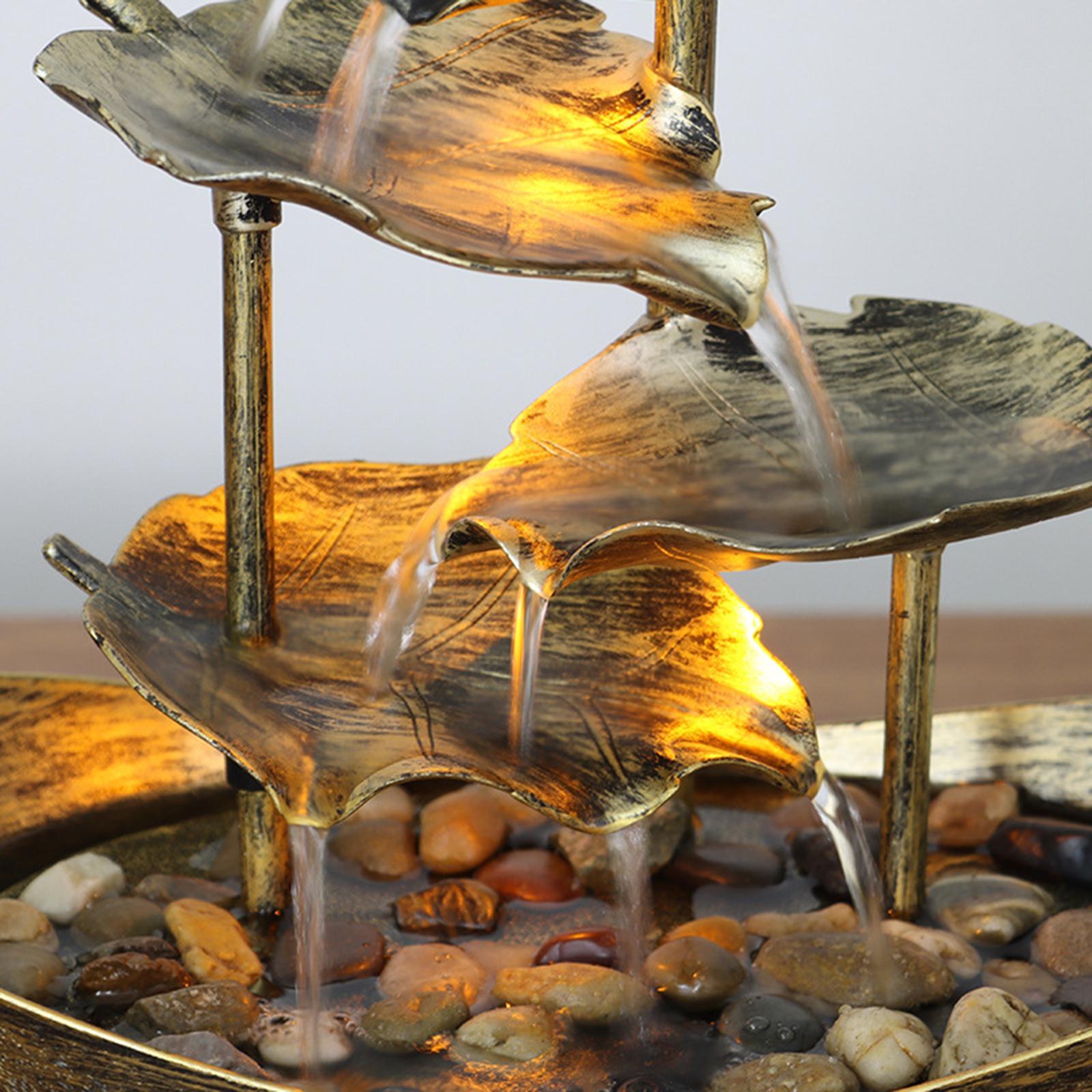 Relaxation Indoor Tabletop Fountain LED Light for Garden Desktop Decoration