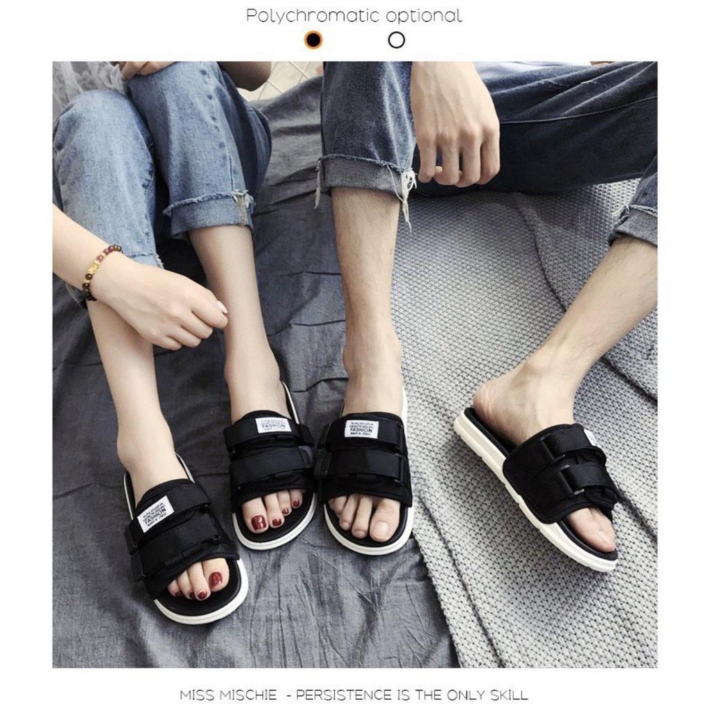 Dép quai ngang nam nữ unisex inviti Fashion quai dán