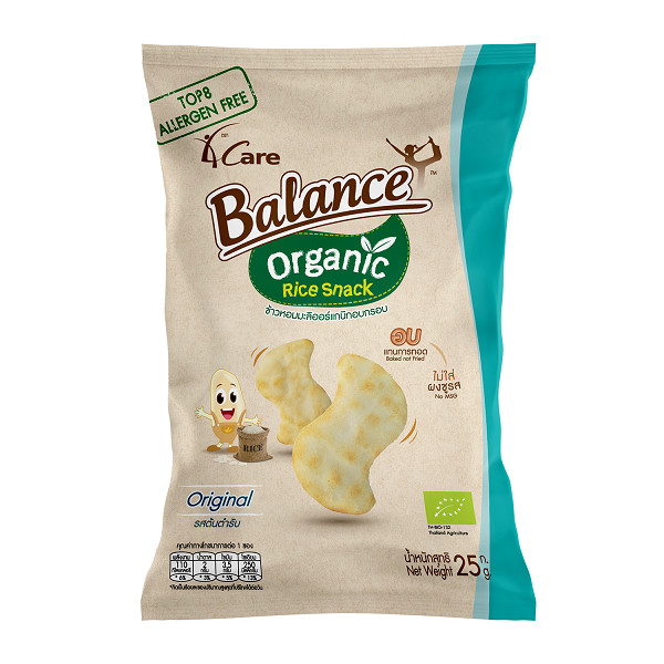 - Bánh snack gạo hữu cơ vị truyền thống 4Care Balance - 25g