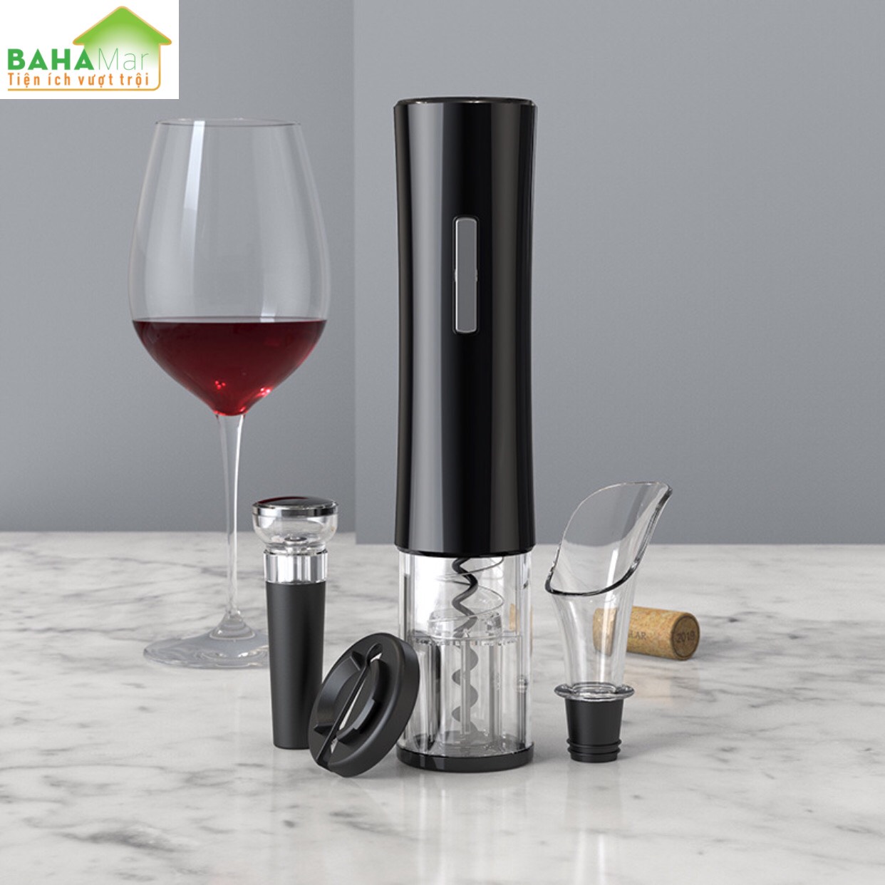 BỘ DỤNG CỤ MỞ VANG BẰNG ĐIỆN - MỞ NÚT CHAI HÚT CHÂN KHÔNG ĐẢM BẢO BAHAMAR Mở nhanh trong vài giây là ngoài sức tưởng tượng với hệ thống điện Áp dụn