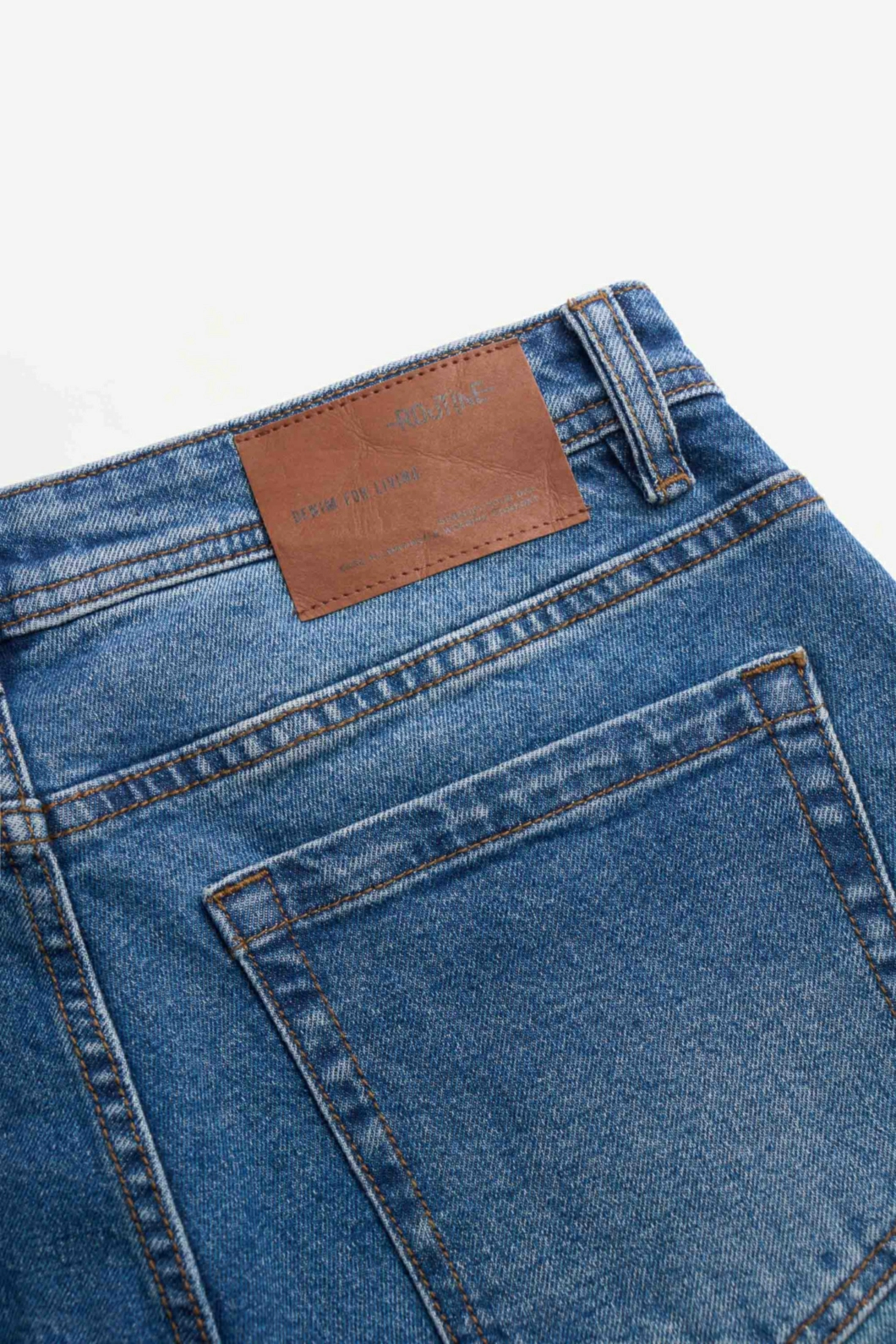 Quần Jean Nam ROUTINE Ống Ôm Xanh Trơn Form Slim - 10S24DPA005 | LASTORE MENSWEAR