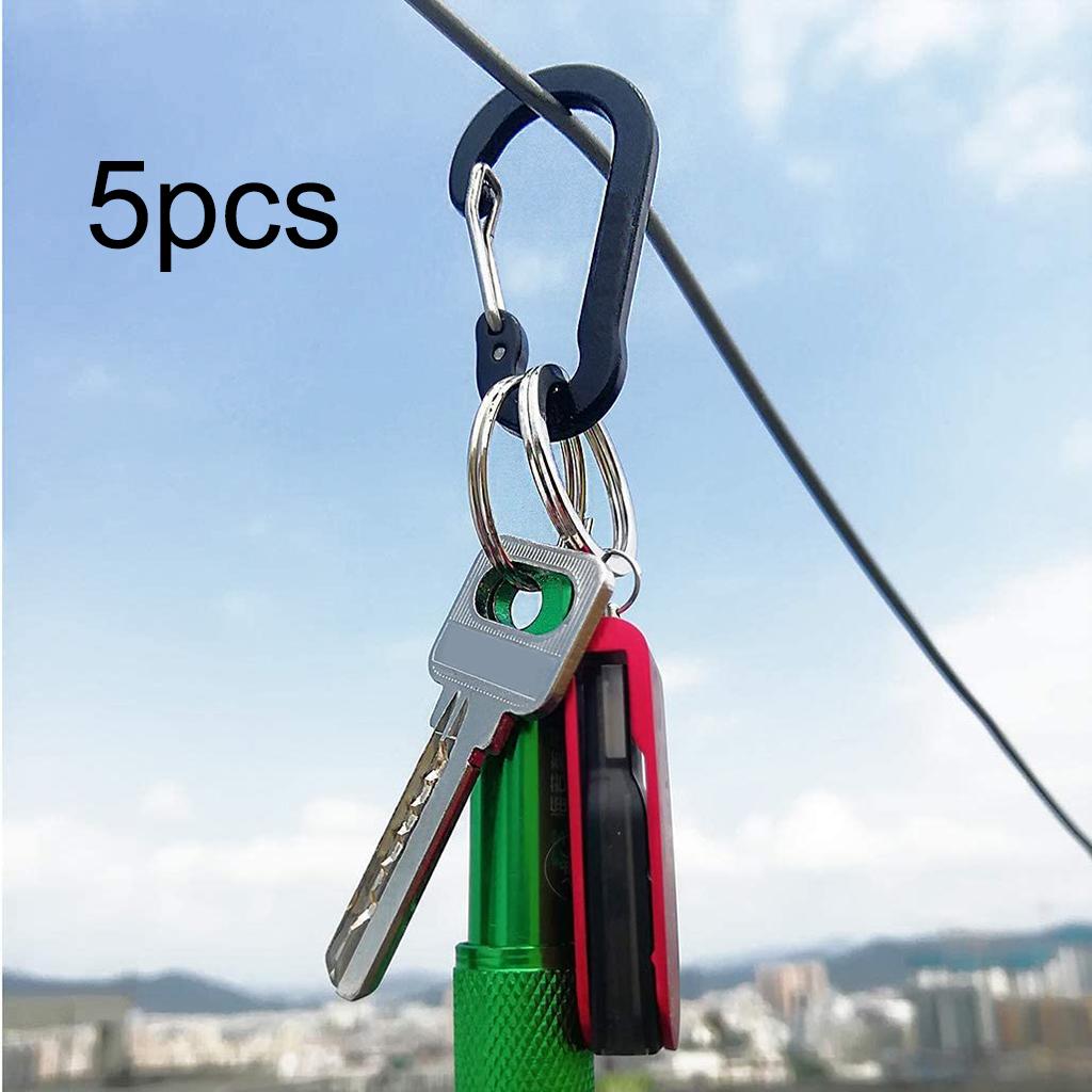 Carabiner Clips Hiking Keychain D-Ring Buckle Aluminum Alloy Fishing