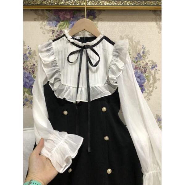 Đầm tiểu thư tay dài xinh yêu