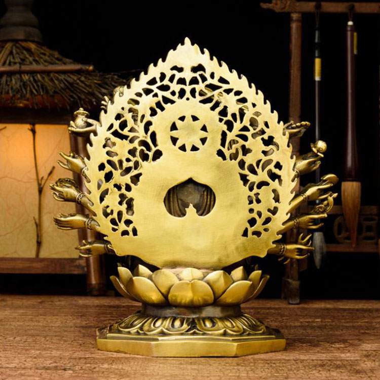 Tượng phật chuẩn đề bồ tát bằng đồng thau đồ thờ phong thủy