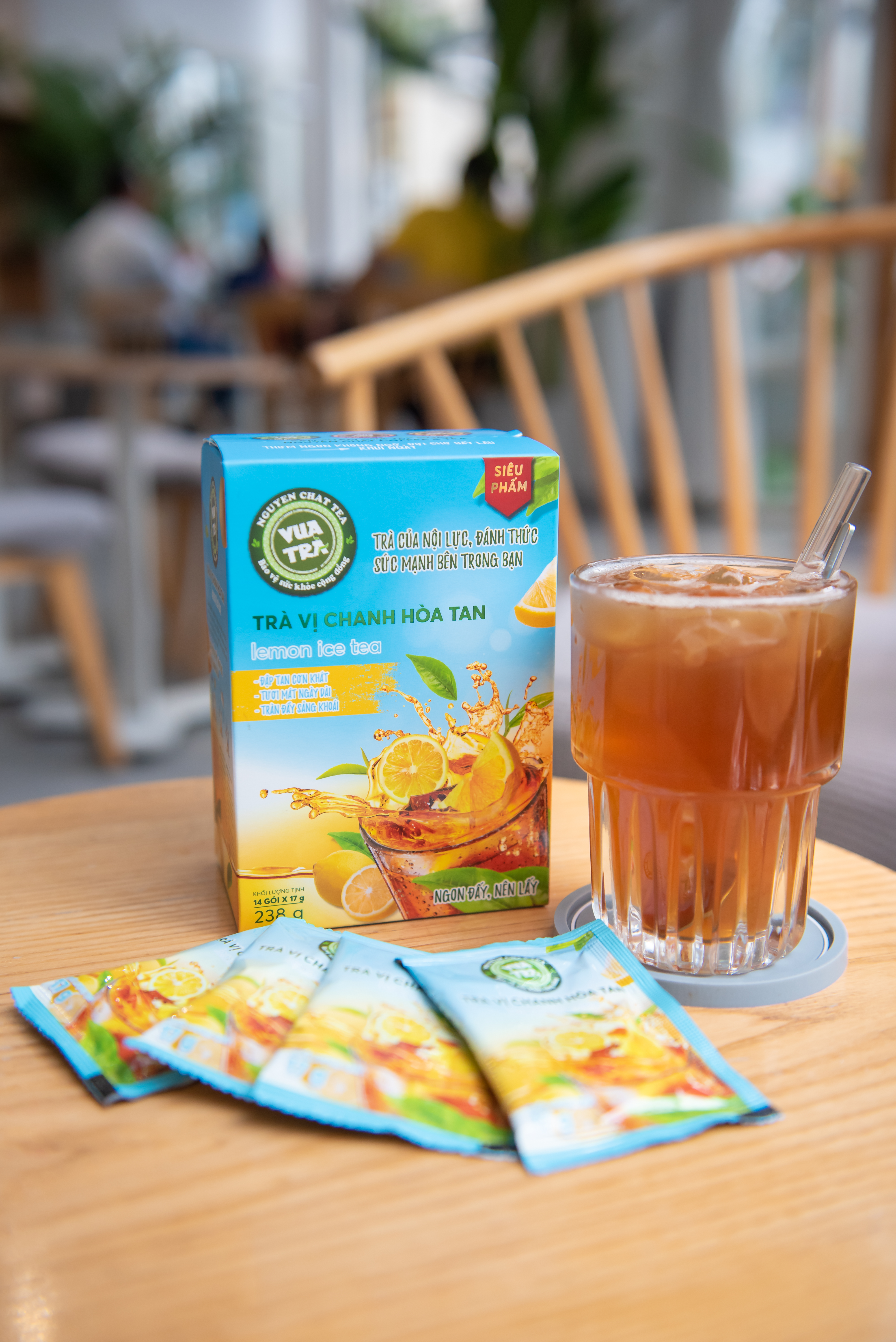 Trà chanh hòa tan giải khát VUA TRÀ tươi mát, cung cấp Vitamin C cho năng lượng ngày dài - 238g