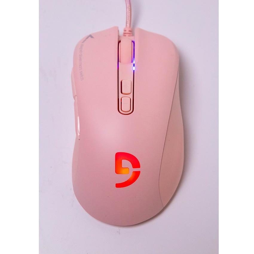 Chuột máy tính có dây Fuhlen G90 Pro Led RGB Pink màu hồng, chuyên game NEW BH 12T - Hàng chính hãng